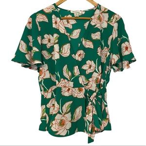 Monteau Floral Wrap Kimono Top